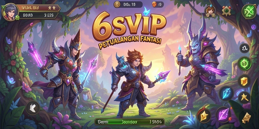 Tampilan gameplay mendebarkan dari 6SVIP dalam petualangan fantastis.