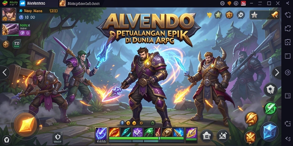 Tampilan gameplay ARPG yang memukau di ALVENDO.