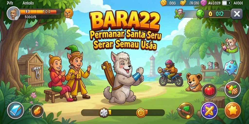 Tampilan gameplay BARA22 yang seru dan menghibur.