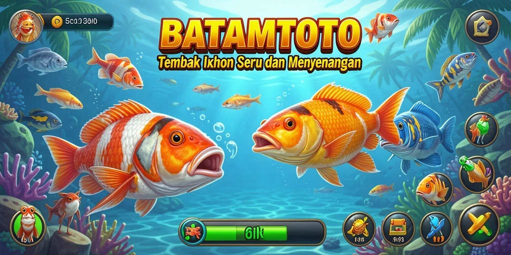 Gameplay seru menembak ikan di lautan.