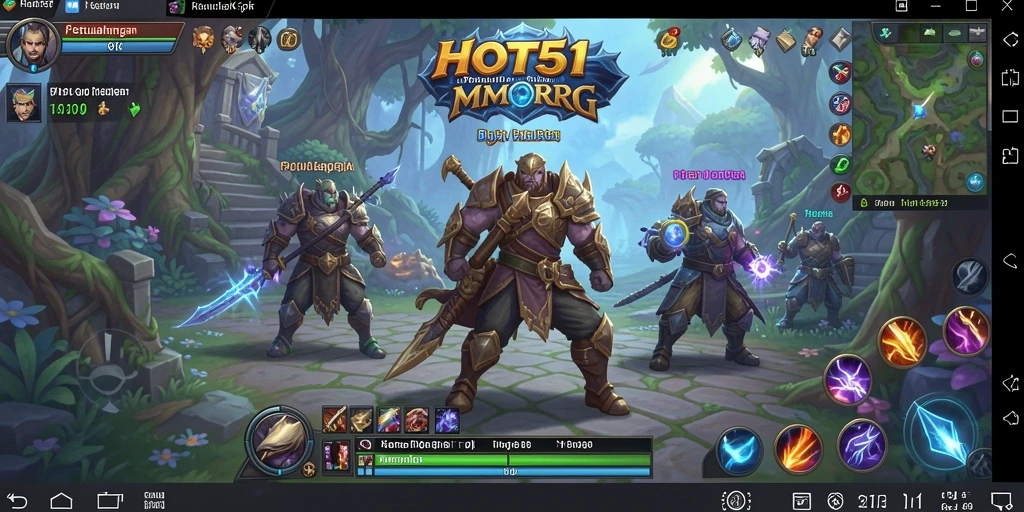 Menggambarkan aksi seru dalam dunia MMORPG HOT51.