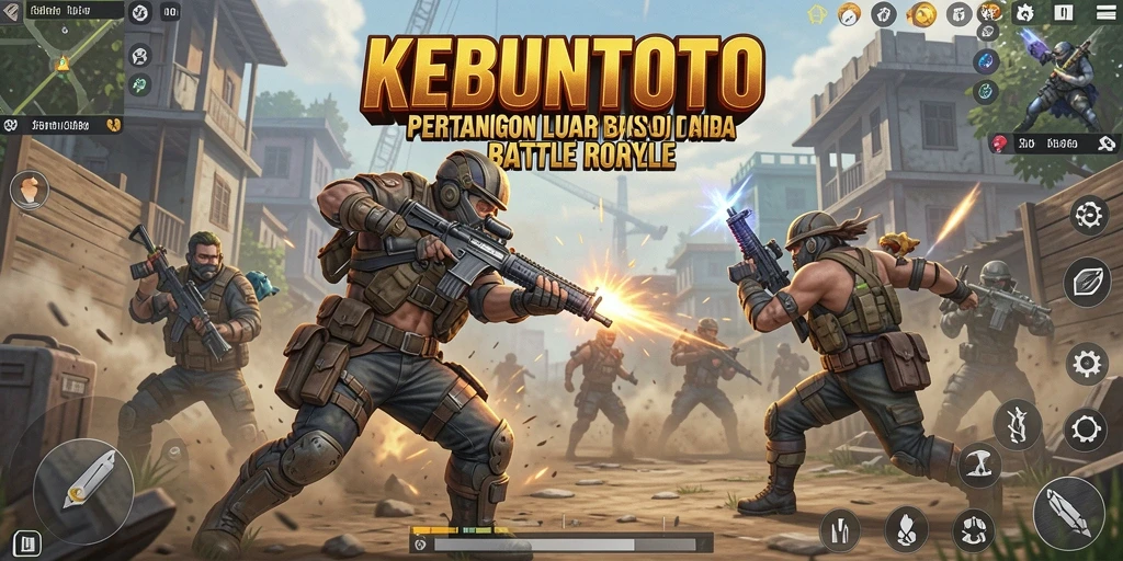 Tampilan gameplay menegangkan dari KEBUNTOTO dalam pertarungan Battle Royale.