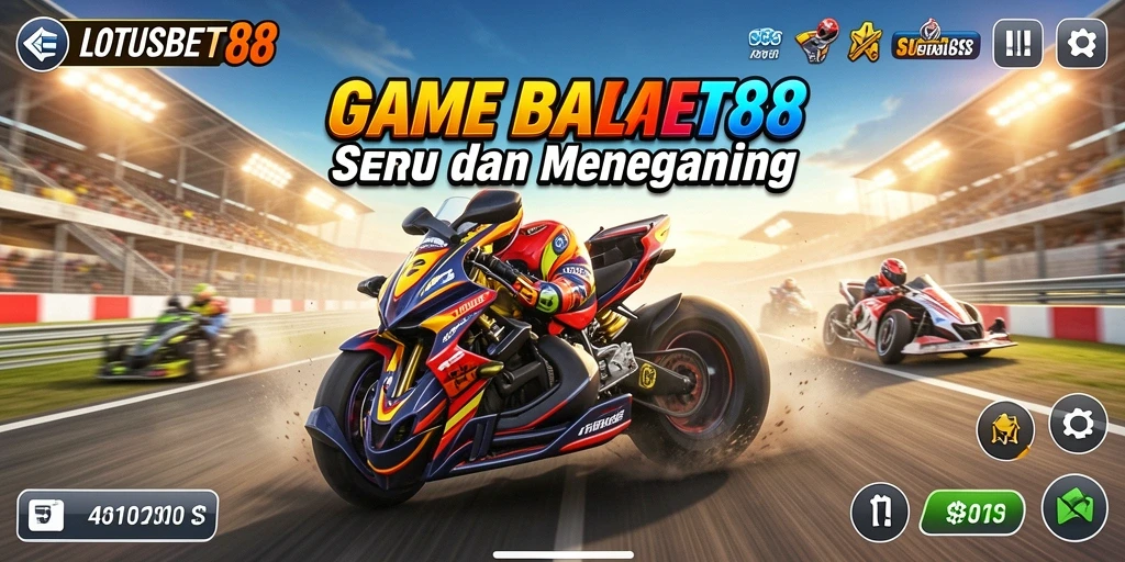 Gameplay balapan penuh aksi dalam LOTUSBET88.