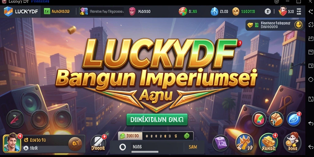 Tampilan gameplay <strong>LUCKYDF</strong> yang menantang saat membangun bisnis.