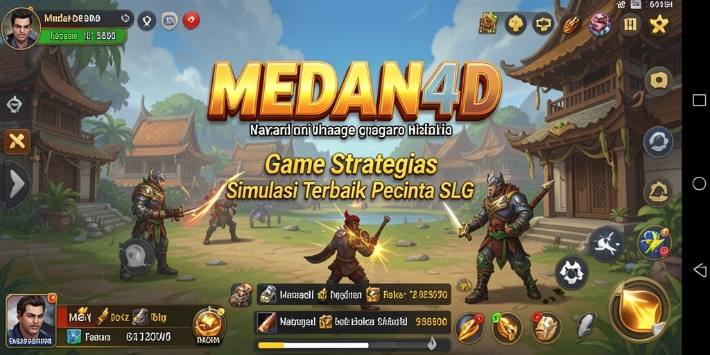 Tangkapan layar MEDAN4D yang menampilkan sesi gameplay strategi SLG yang intens.