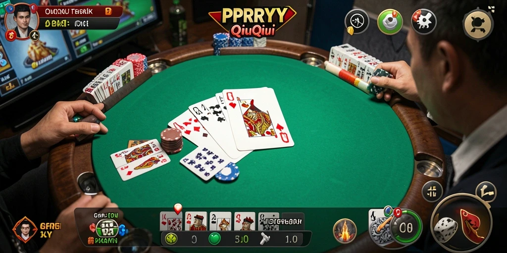 Gameplay seru di PPRRYY dengan kartu QiuQiu.