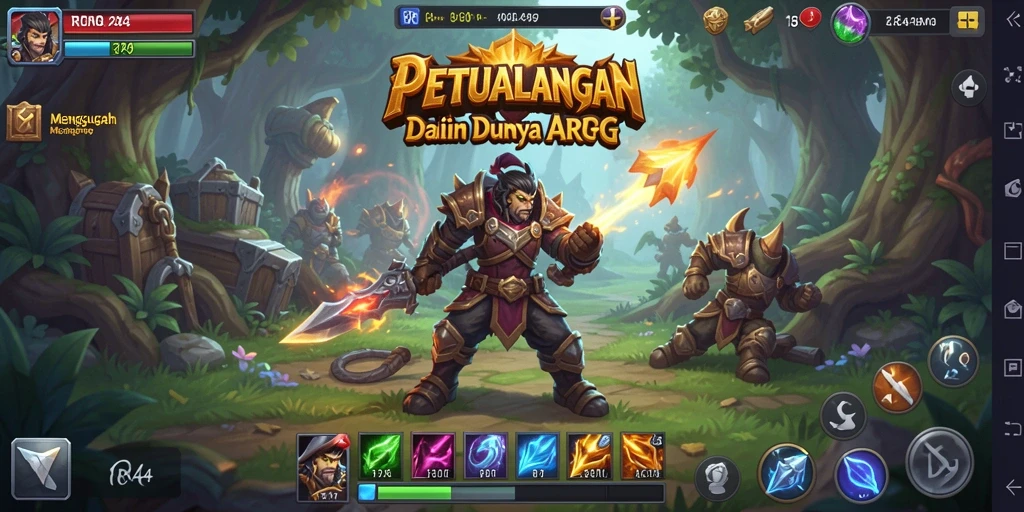Screenshot utama RR44 menampilkan aksi mendebarkan dalam gameplay ARPG.
