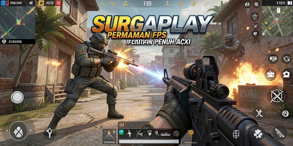 Gameplay SURGAPLAY yang penuh aksi dan mendebarkan.
